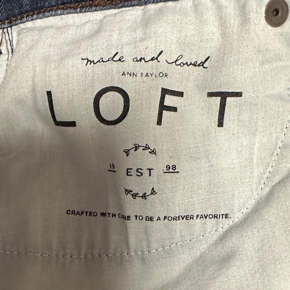 LOFT Curvy Straight Indigo Denim Jeans Women's Size 14 - Picture 7 of 8